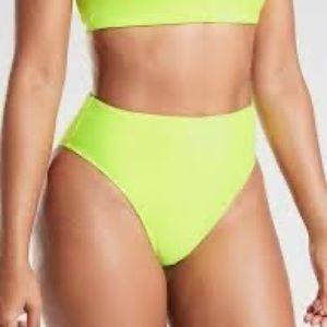 Athleta Conscious Crop Bikini Top (M) and High Leg Bikini Bottom (S)